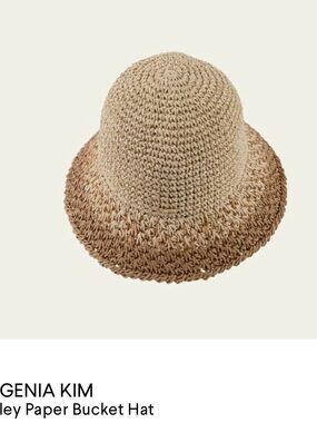 Eugenia Kim Two-Tone Natural/Tan Crochet Bucket Hat